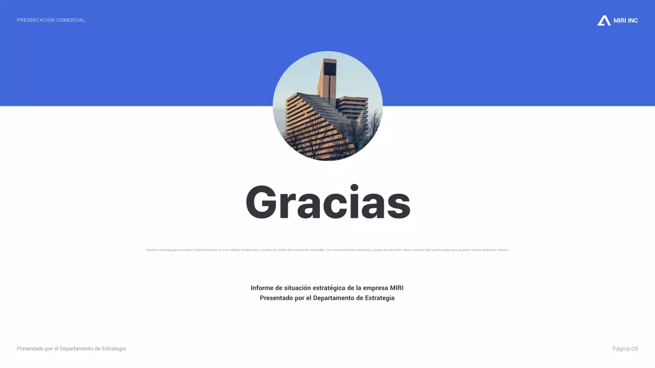 blue modern business report