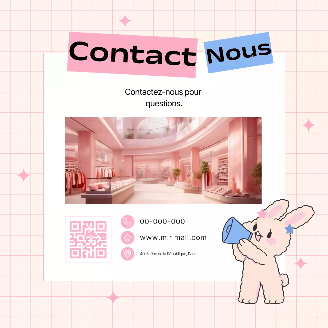 Promouvoir votre marque en rose et bleu clair