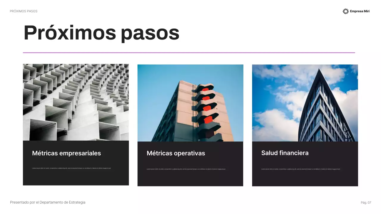 amarillo presentación de empresa moderna