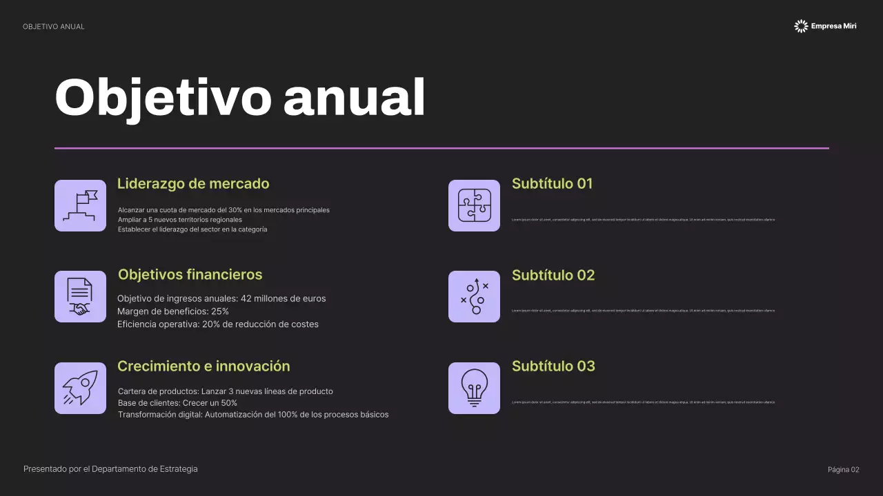 amarillo presentación de empresa moderna