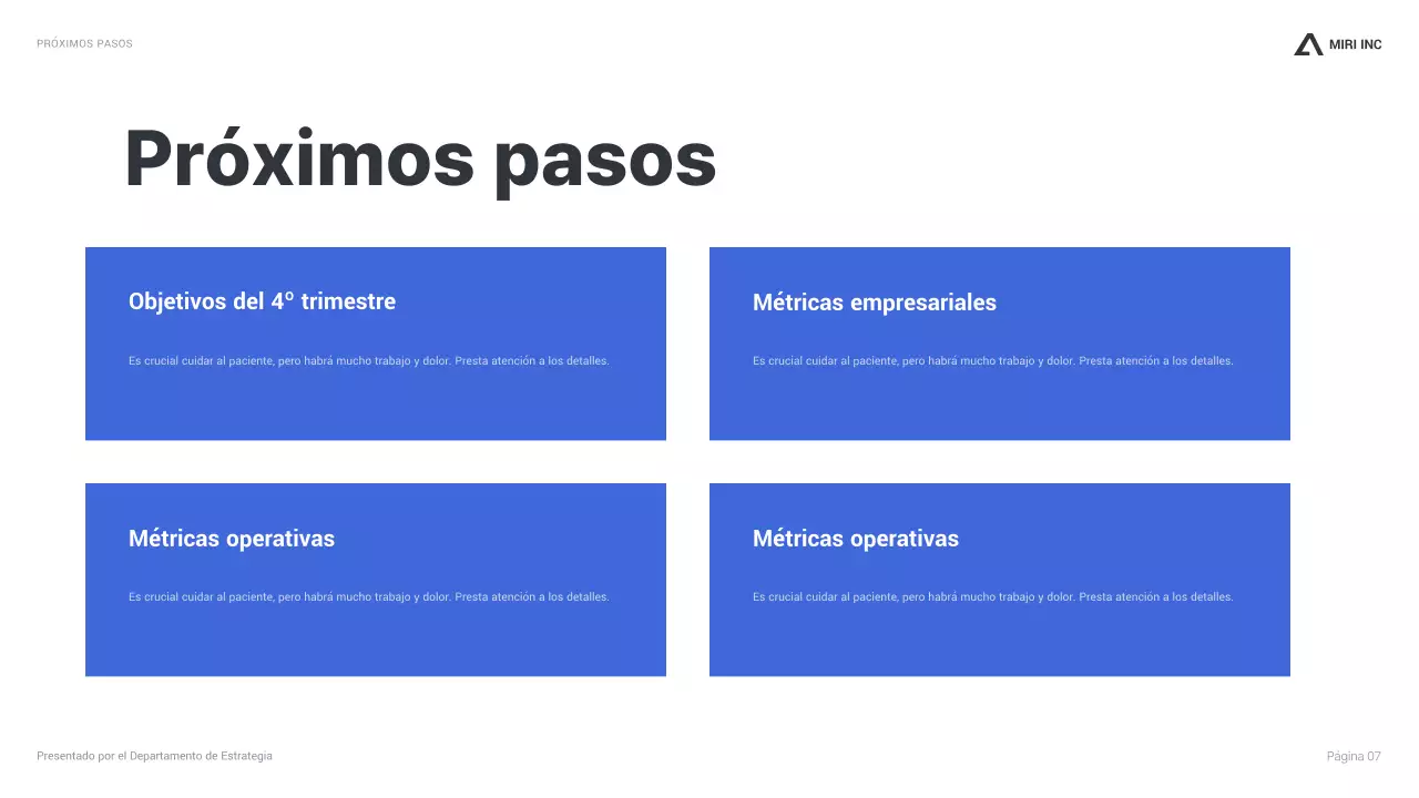 blue modern business report