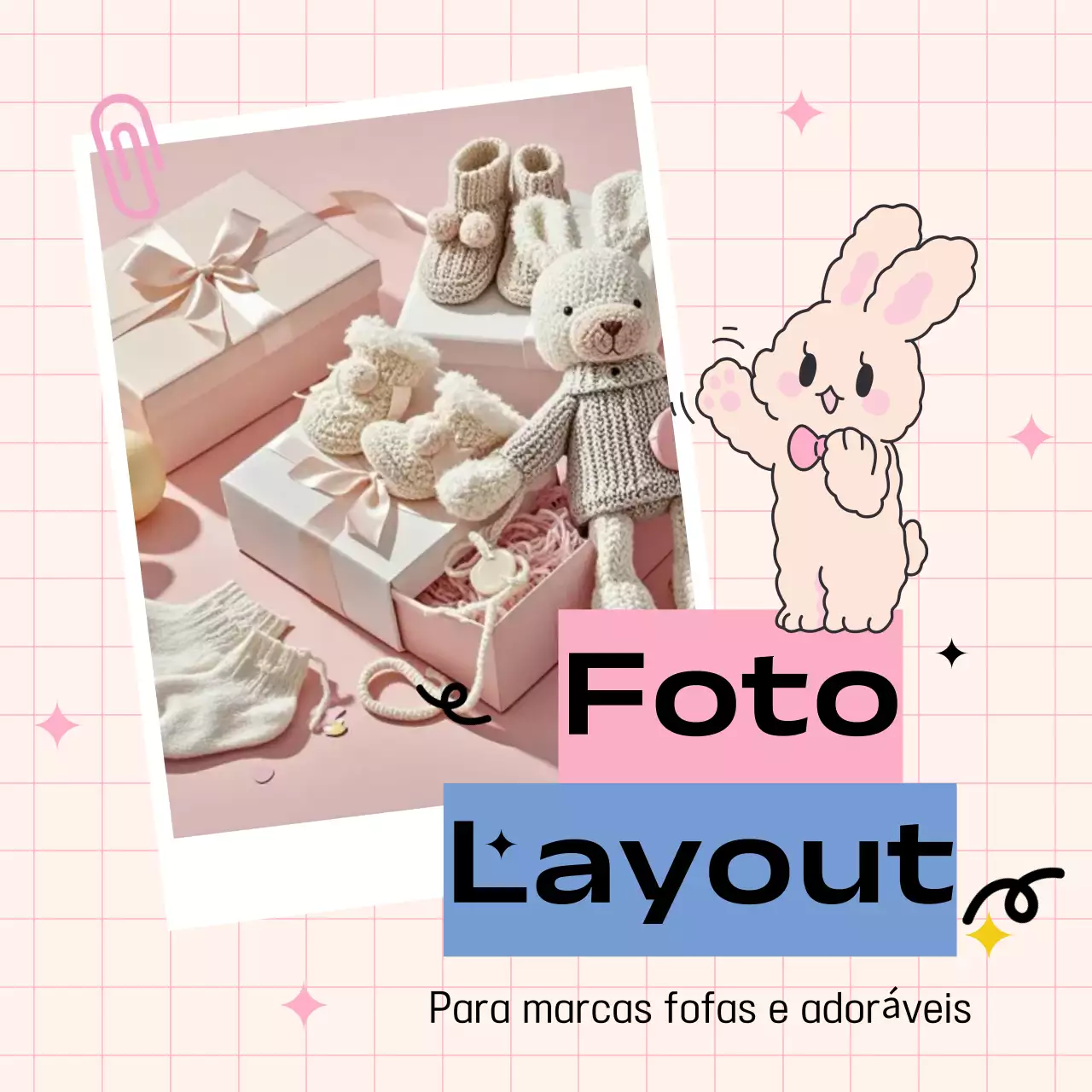 Promova a sua marca em rosa e azul claro