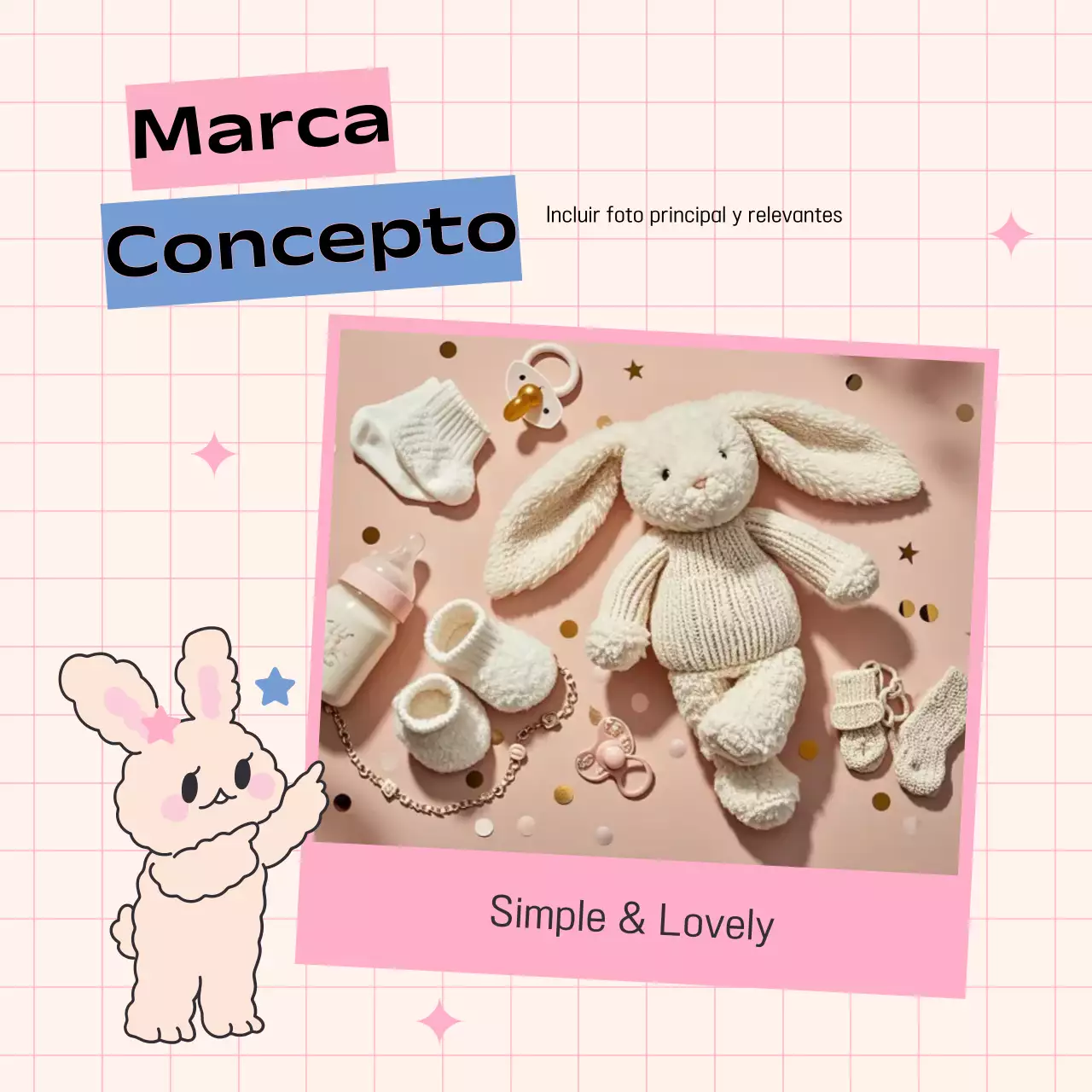 Promocione su marca en rosa y azul claro