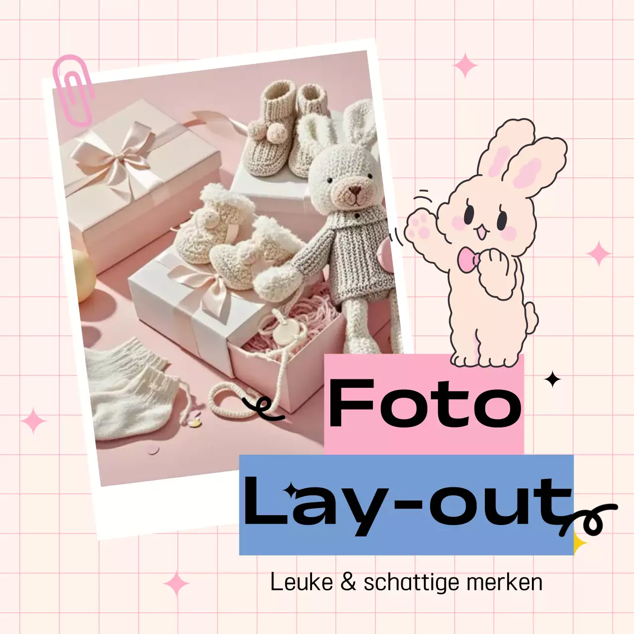 Promoot je merk in roze en lichtblauw