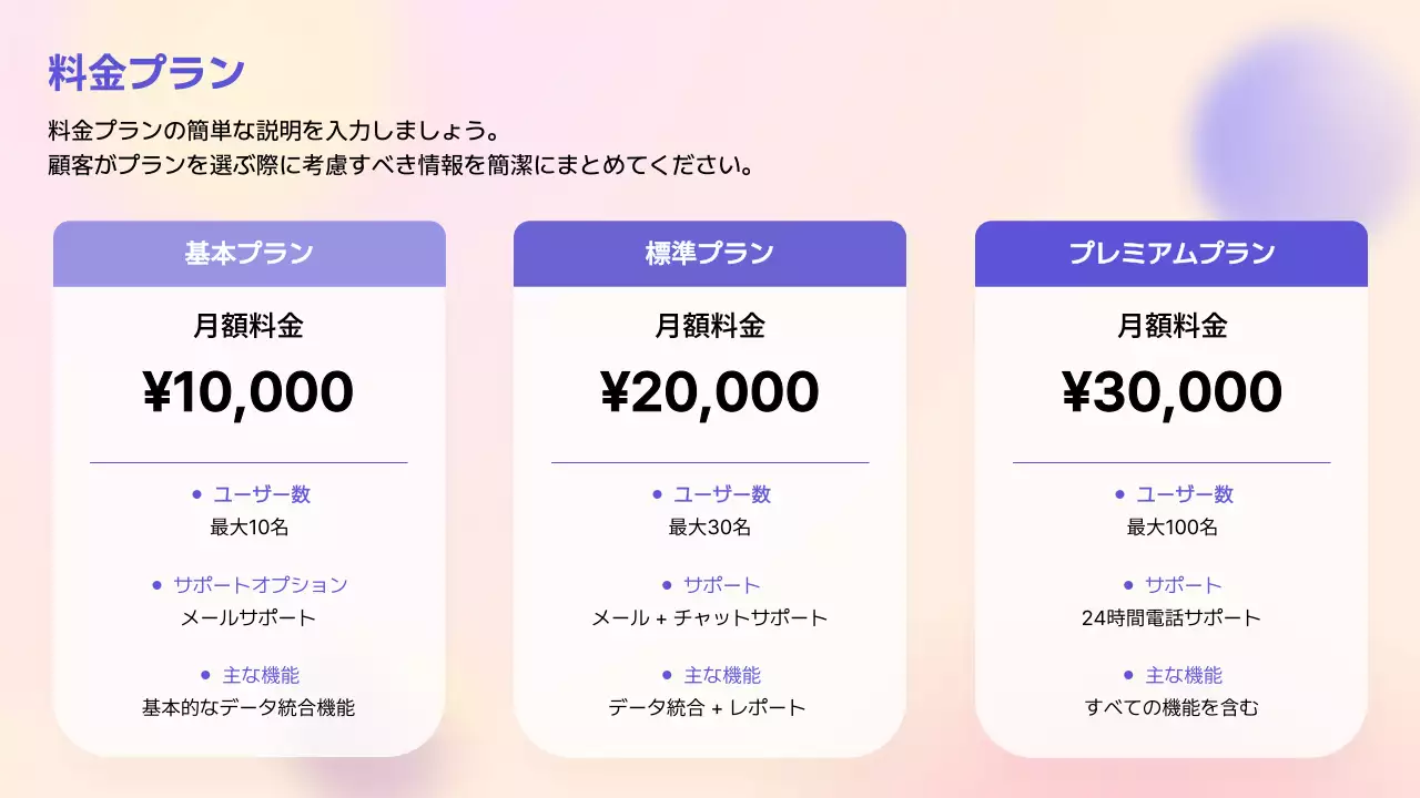 ピンク モダン ビジネス 企画書 プレゼンテーション