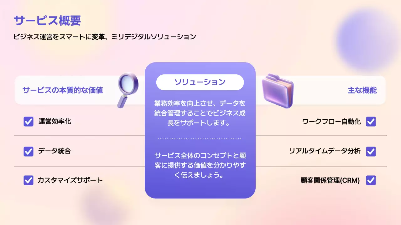 ピンク モダン ビジネス 企画書 プレゼンテーション