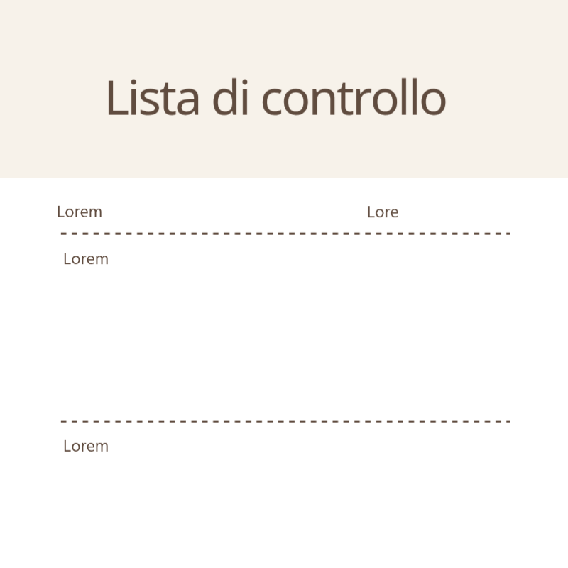 Linee beige Semplice lista di controllo