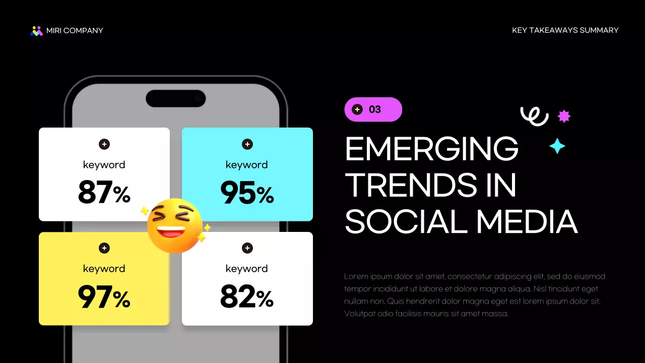 Colorful Modern Social Media Report Presentation