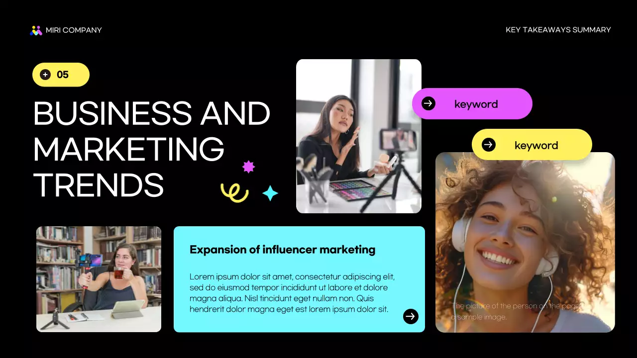 Colorful Modern Social Media Report Presentation