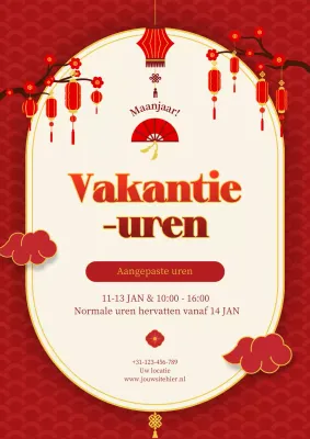 rode traditionele aankondiging