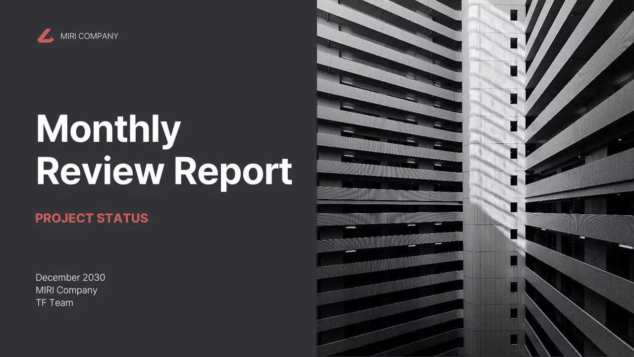 Grey Modern Business Report Presentation