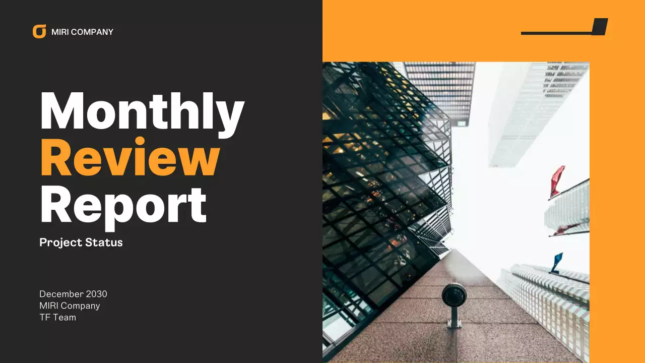 Orange Modern Business Report Presentation