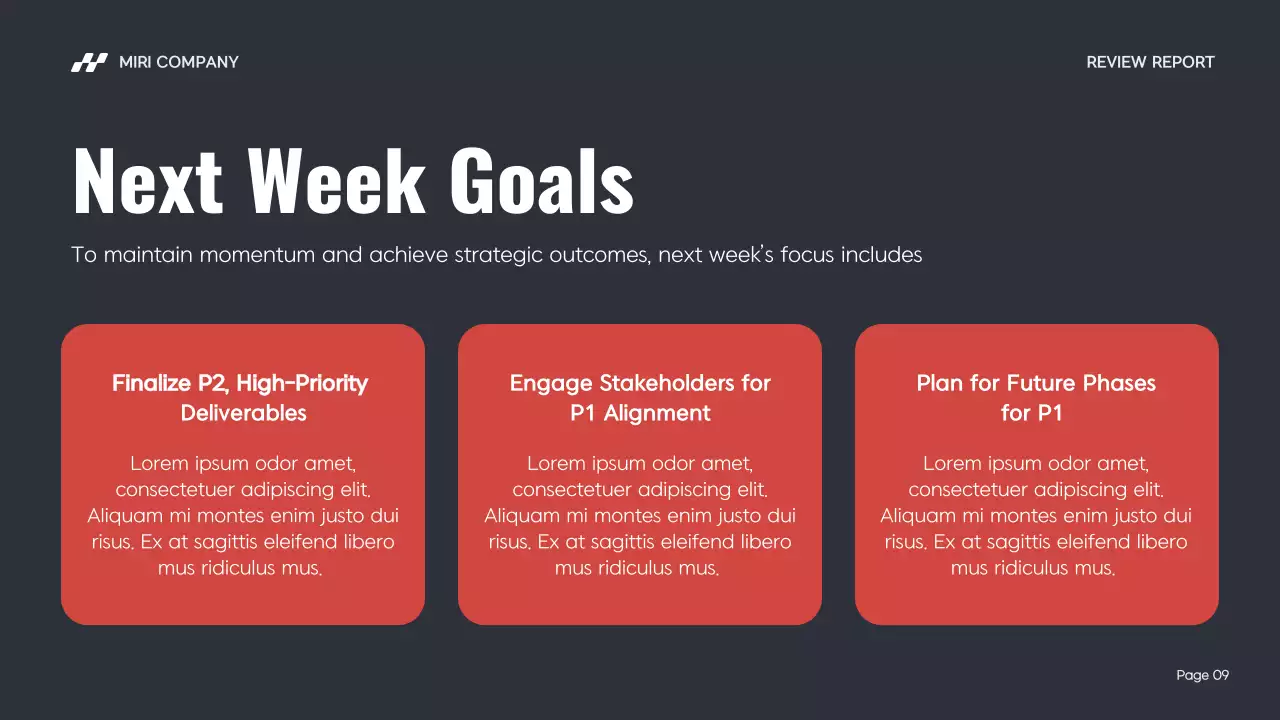 Red Modern Business Report Presentation