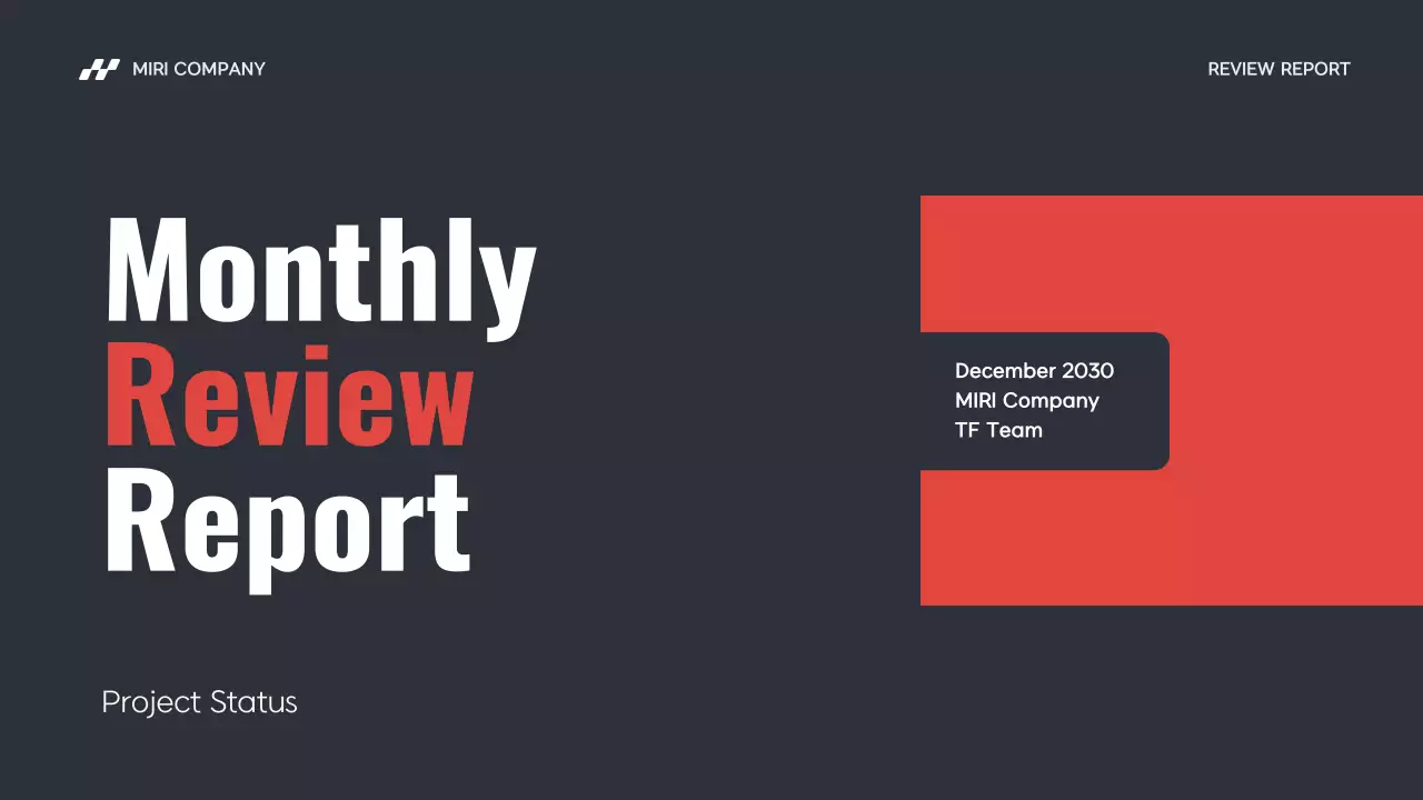 Red Modern Business Report Presentation