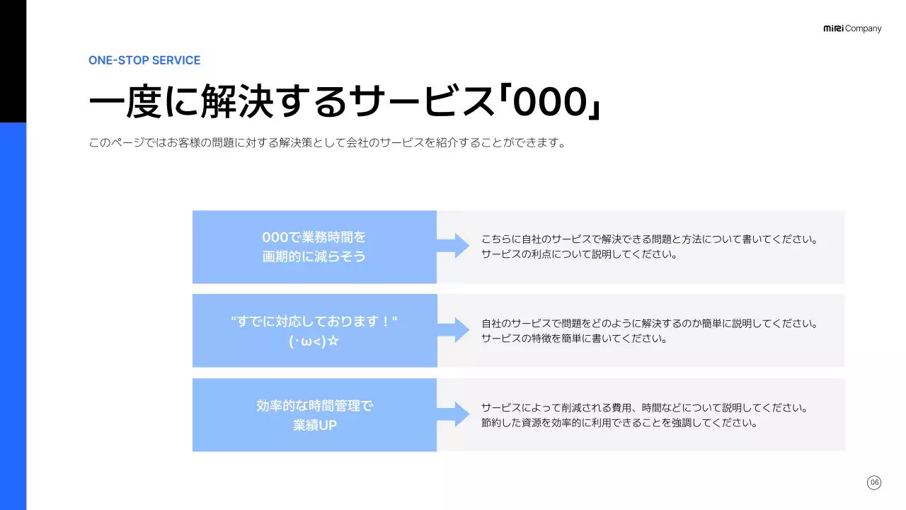 青 モダン ビジネス 企画書 プレゼンテーション