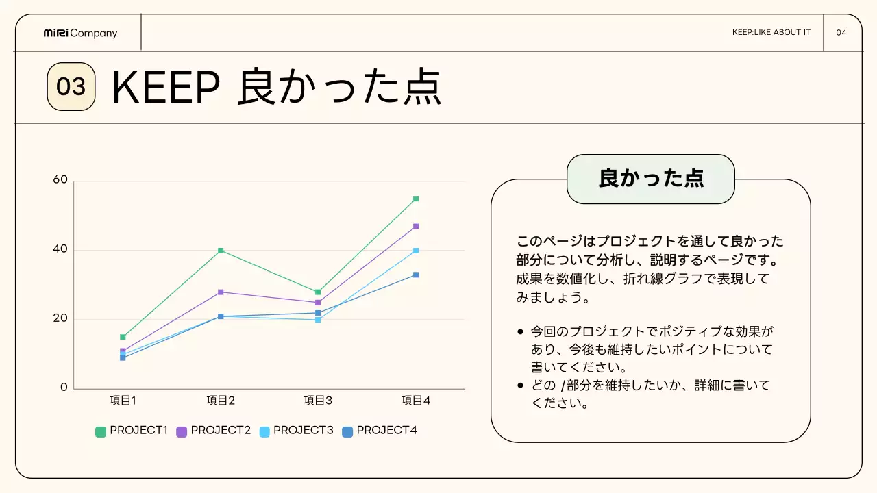 アイボリー シンプル ビジネス プレゼンテーション