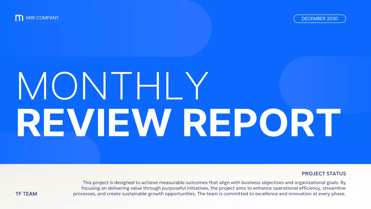 Blue Modern Business Report Presentation