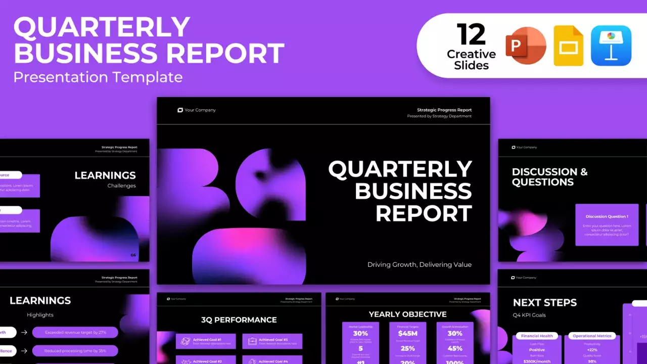 Purple Modern Business Report Presentation