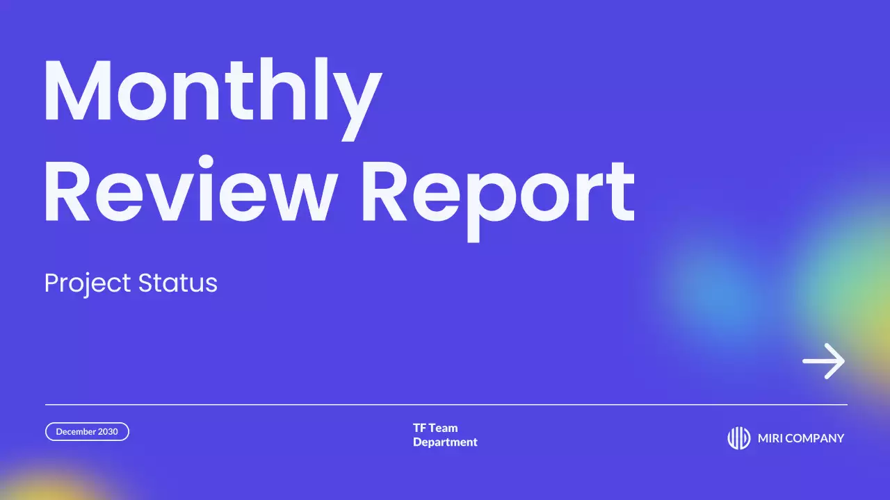 Purple Modern Project Report Presentation