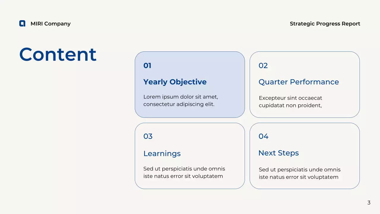 Blue Professional Business Report Presentation