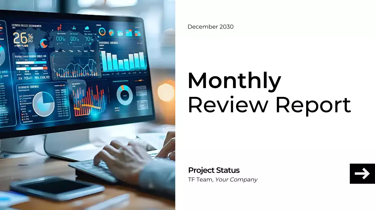 White Modern Business Review Report Presentation