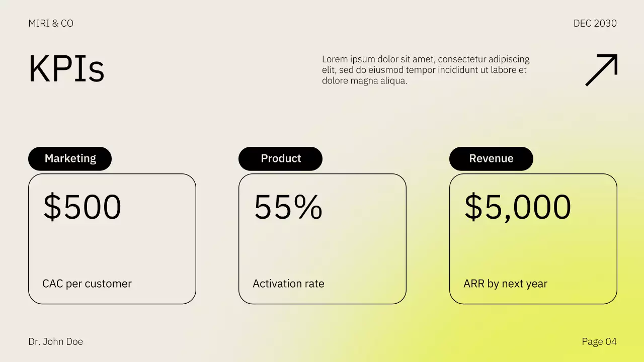 Yellow Modern Market Plan Presentation