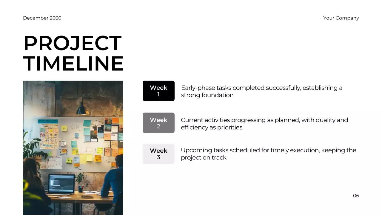 White Modern Business Review Report Presentation