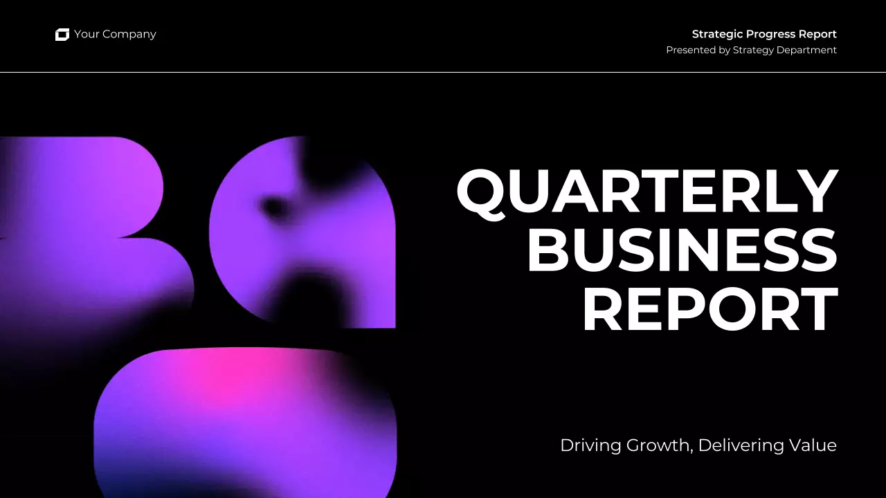 Purple Modern Business Report Presentation