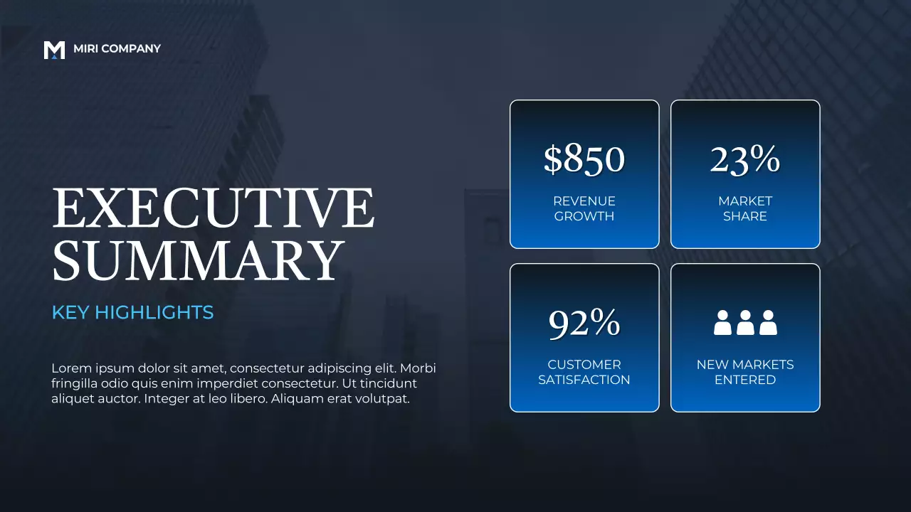 Blue Professional Business Report Presentation