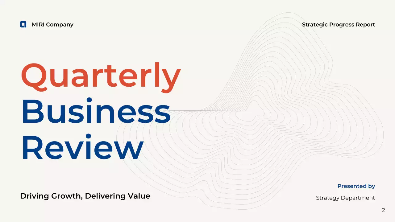 Blue Professional Business Report Presentation