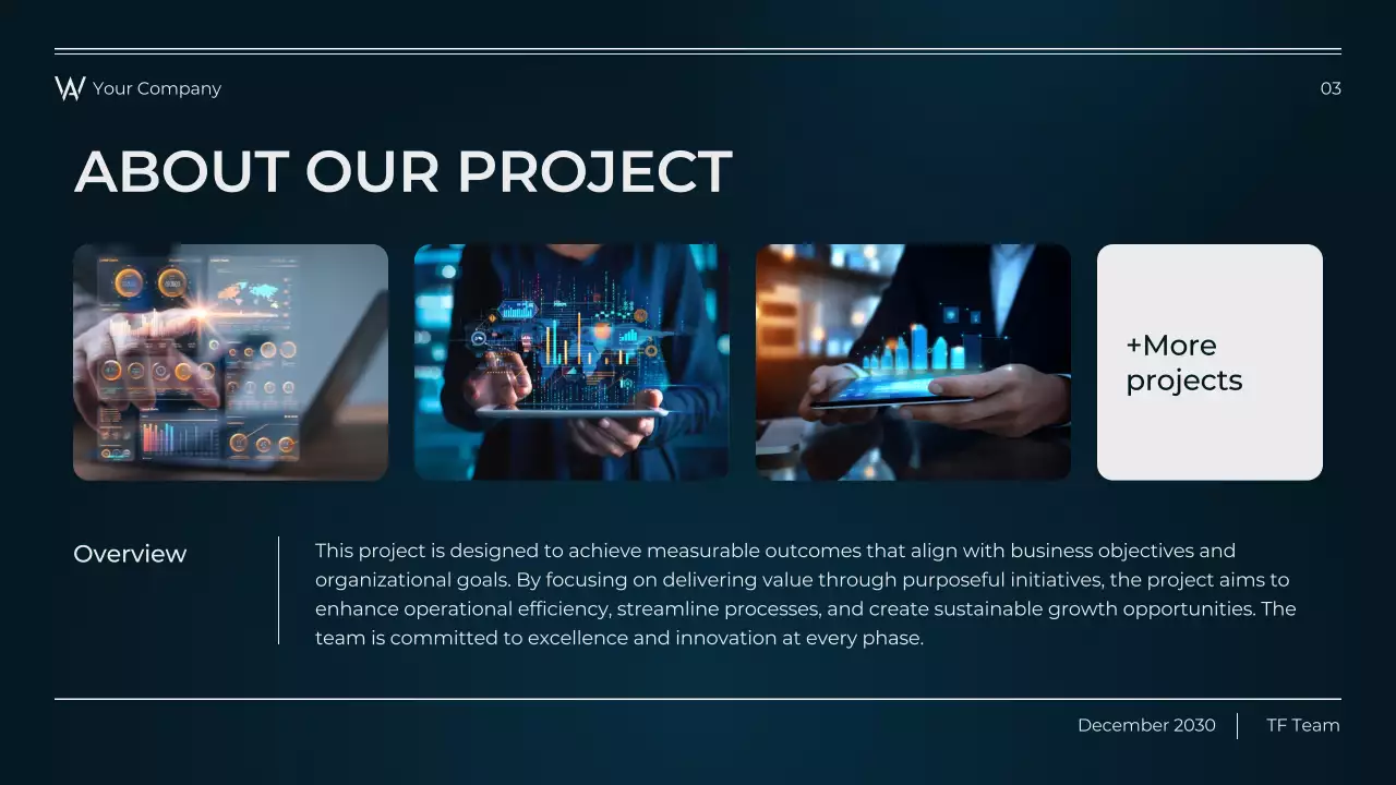 Blue and Yellow Modern Business Report Presentation