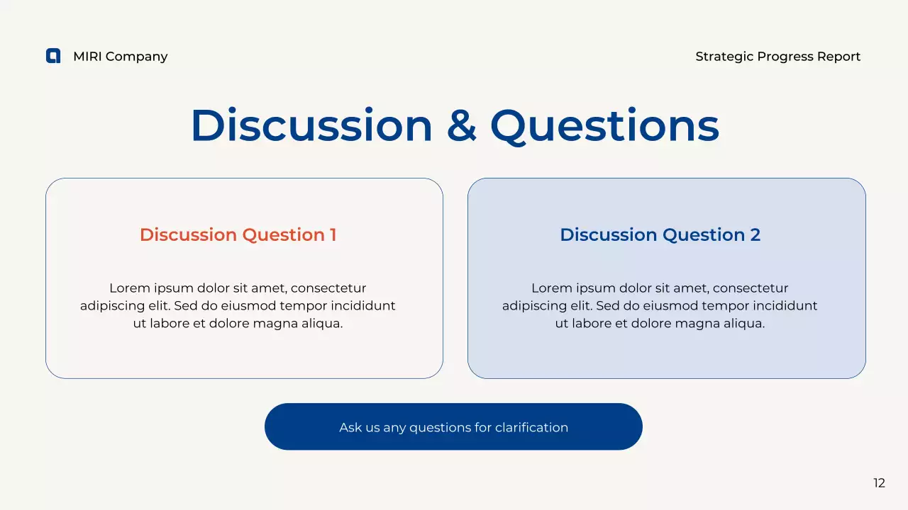 Blue Professional Business Report Presentation