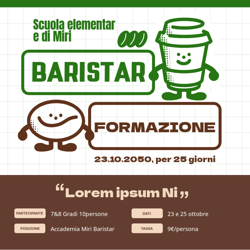 Caffè Brown and Green Guida alla carriera del barista