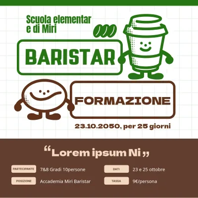 Caffè Brown and Green Guida alla carriera del barista