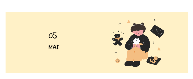 Un concept d'illustration coloré et mignon pour le quotidien