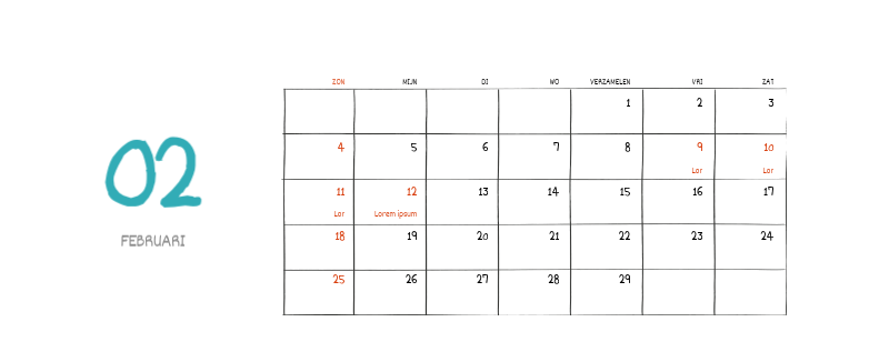 Een kleurrijk en schattig alledaags illustratieconcept