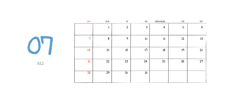 Een kleurrijk en schattig alledaags illustratieconcept