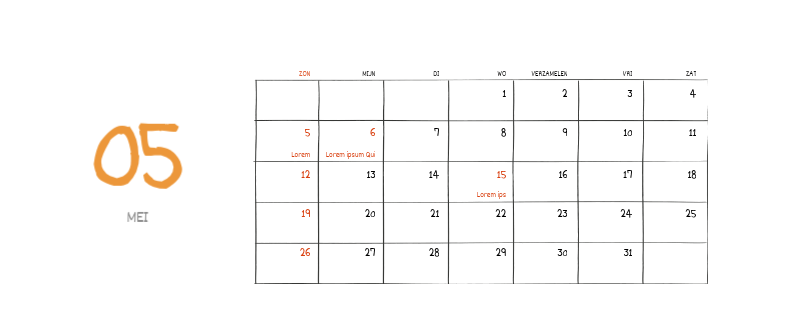 Een kleurrijk en schattig alledaags illustratieconcept