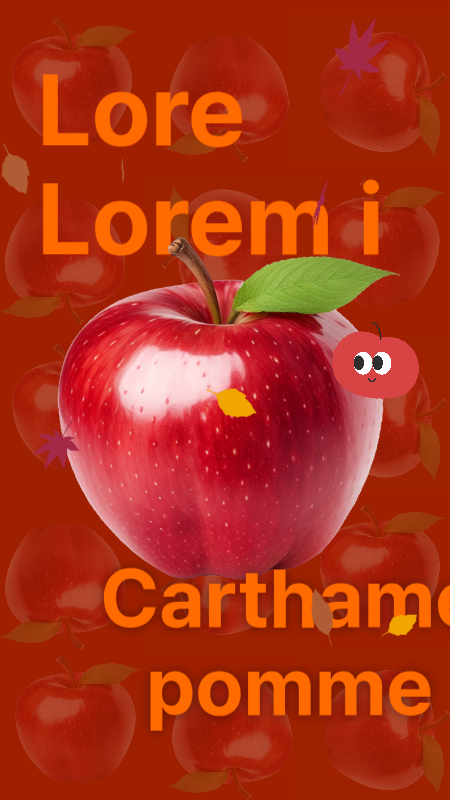 Promouvoir les fruits d'automne minimalistes en rouge et orange