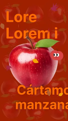 Promover frutas de otoño minimalistas en rojos y naranjas