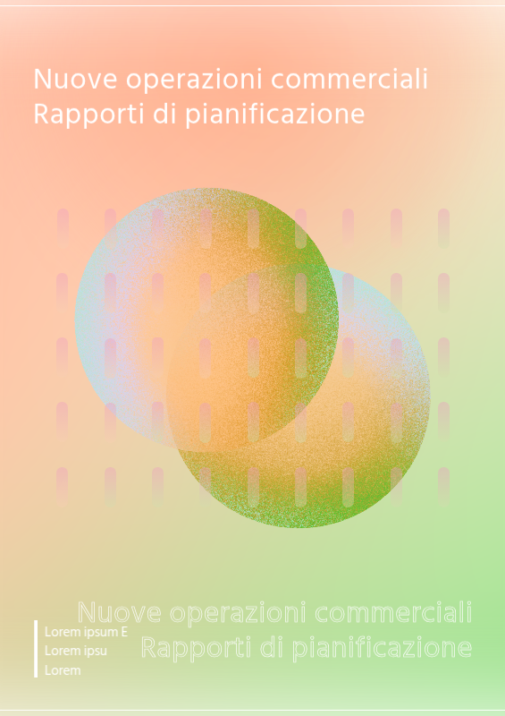 Copertina minimalista per rapporti di lavoro in arancione e giallo