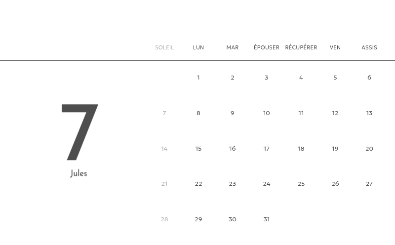 Un calendrier photo à l'allure urbaine et épurée