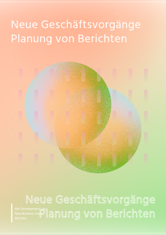 Minimalistische Geschäftsberichtstasche in Orange und Gelb