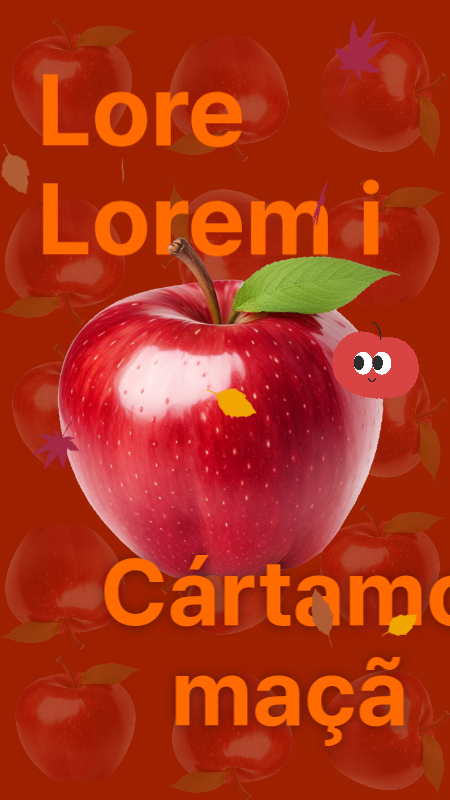 Promover frutos de outono minimalistas em tons de vermelho e laranja