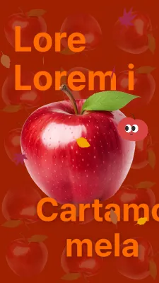 Promuovere frutti autunnali minimalisti in rosso e arancio