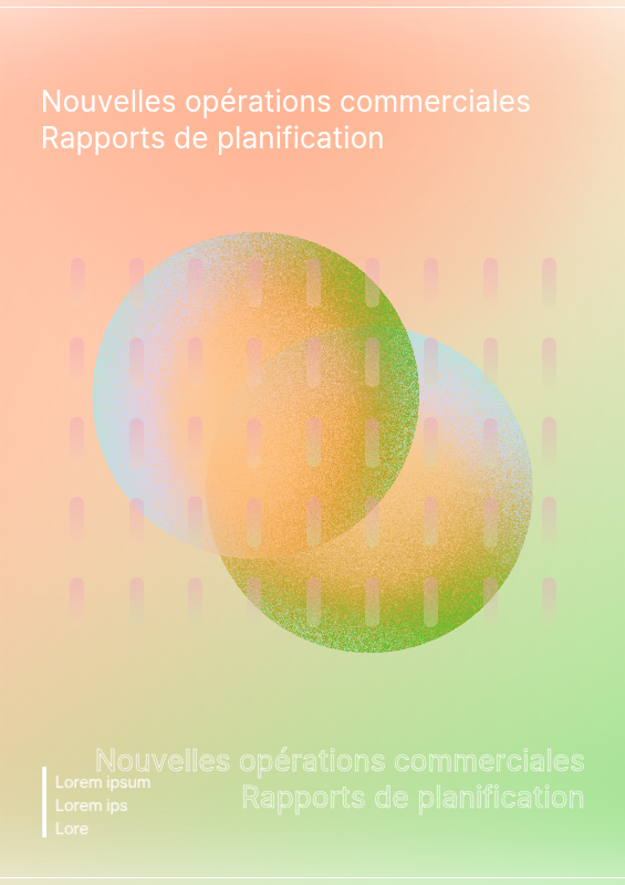 Couverture de rapport d'activité minimaliste en orange et jaune