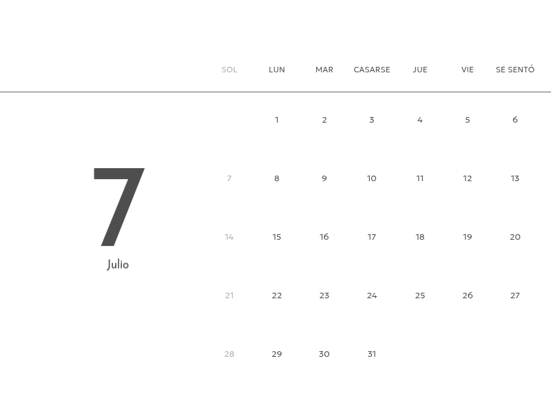 Un calendario fotográfico con un toque limpio y urbano