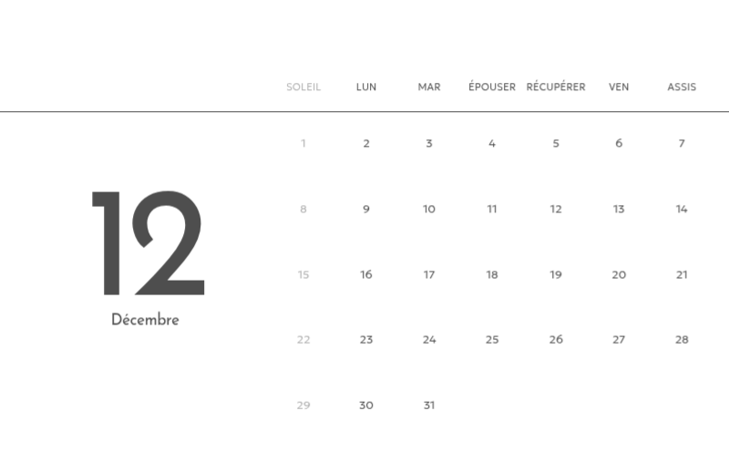 Un calendrier photo à l'allure urbaine et épurée