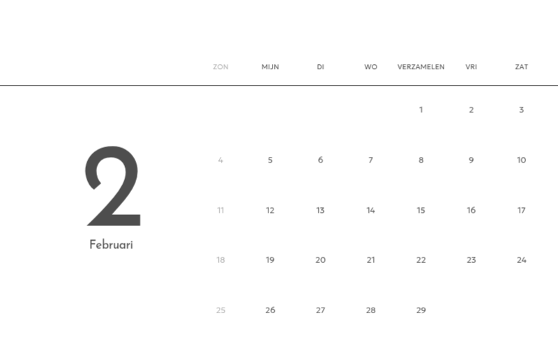 Een fotokalender met een strakke, stedelijke uitstraling