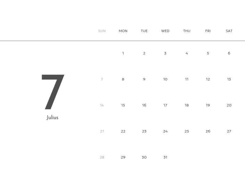 A photo calendar with a clean, urban feel